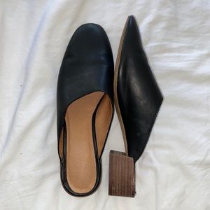 Madewell Alicia Mules, black leather, size 11